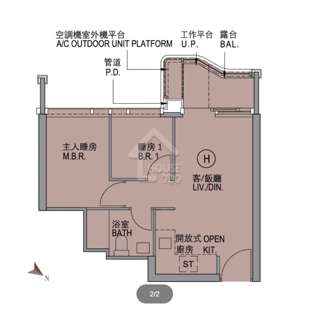 PARK SILICON 2房平面圖 5