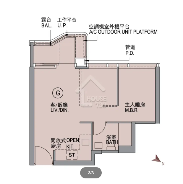 PARK SILICON 2房平面圖 3