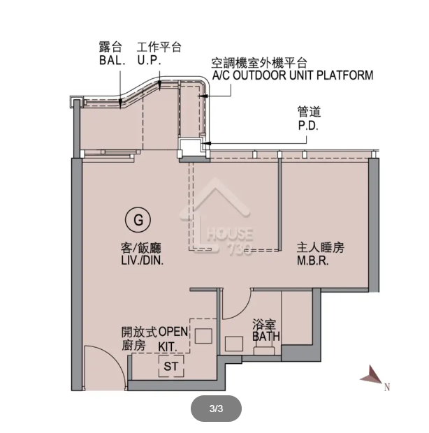 PARK SILICON 2房平面圖 4