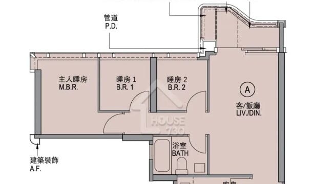 3房3
